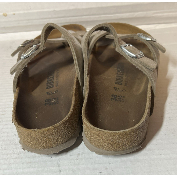 BIRKENSTOCK Mayari Washed Metallic Silver Size 7 - Picture 4 of 9